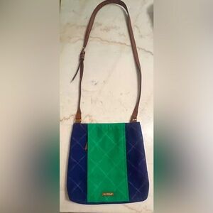 Vera Bradley Preppy Poly Molly Crossbody Bag Purse Evening Sky/Clover